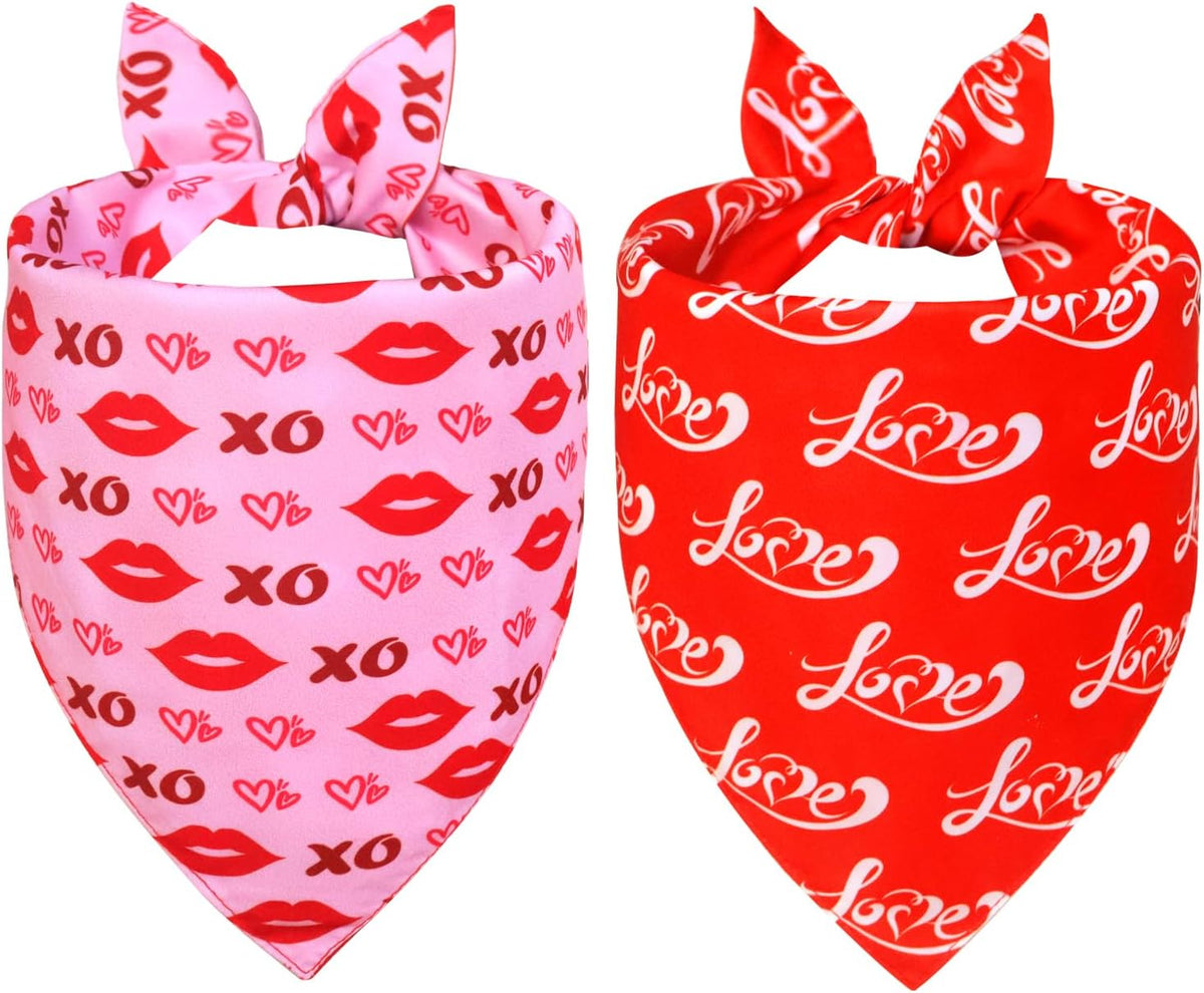 4th of July Dog Bandanas 2-Pack for Large X-Large Dogs - Double-Sided Patriotic USA Flag & Paw Print Tie-On Scarves, Red White Blue for Boy or Girl Pups, 18-23" Neck - Image 10