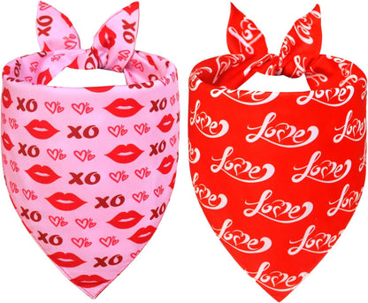 4th of July Dog Bandanas 2-Pack for Large X-Large Dogs - Double-Sided Patriotic USA Flag & Paw Print Tie-On Scarves, Red White Blue for Boy or Girl Pups, 18-23" Neck - Image 10