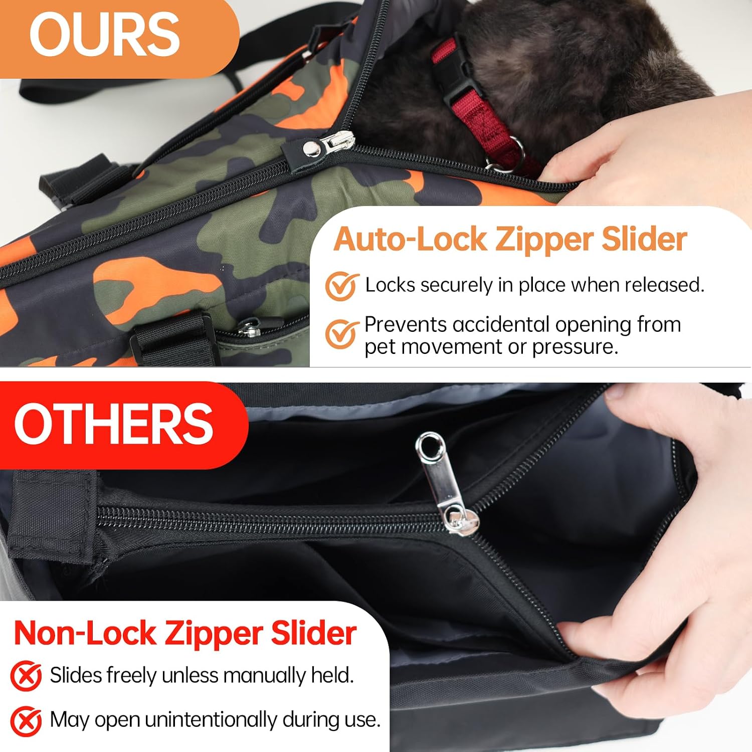 Close up of premium polyester twill fabric on Deltamann pet carrier