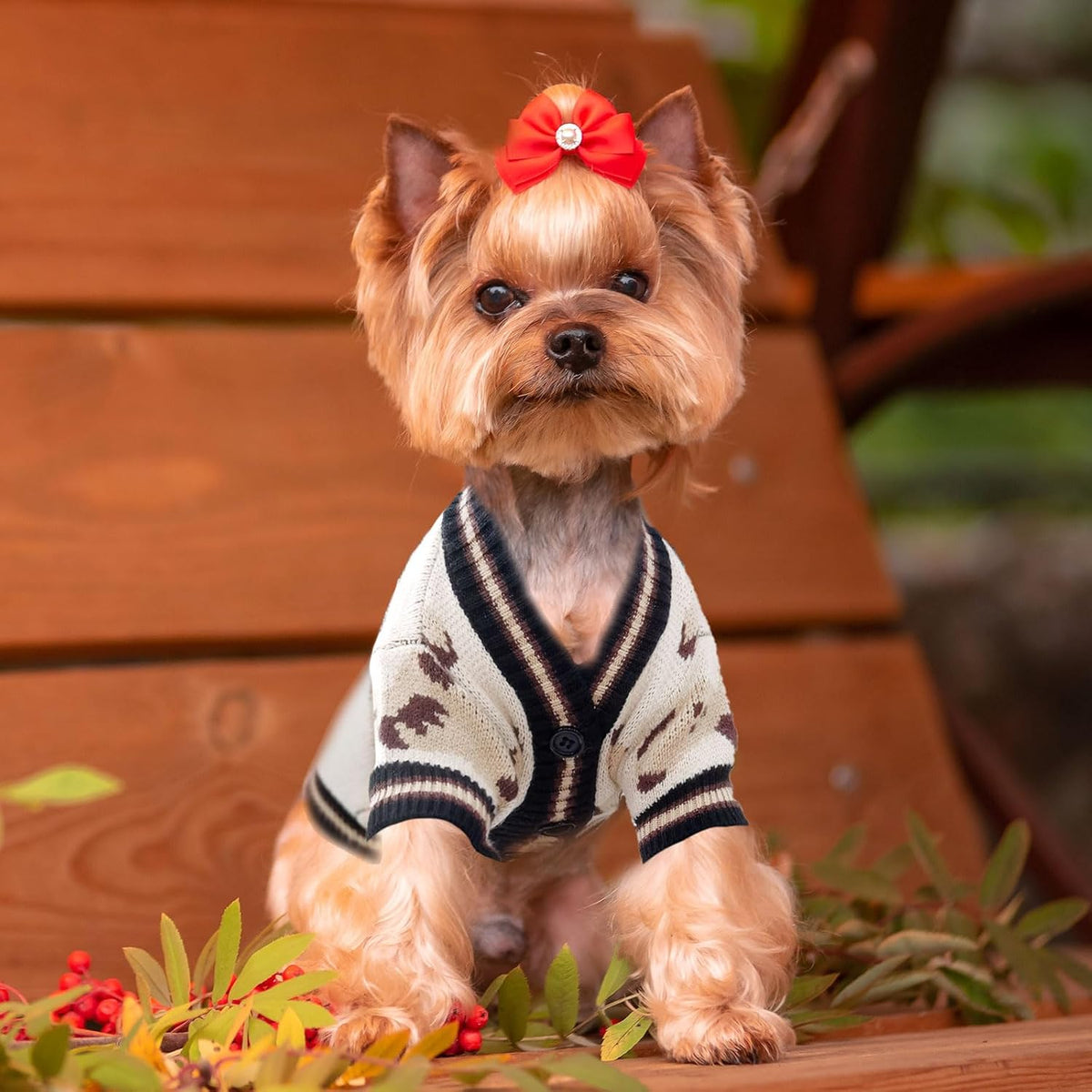 ABRRLO cozy autumn winter doggy clothing with functional front buttons