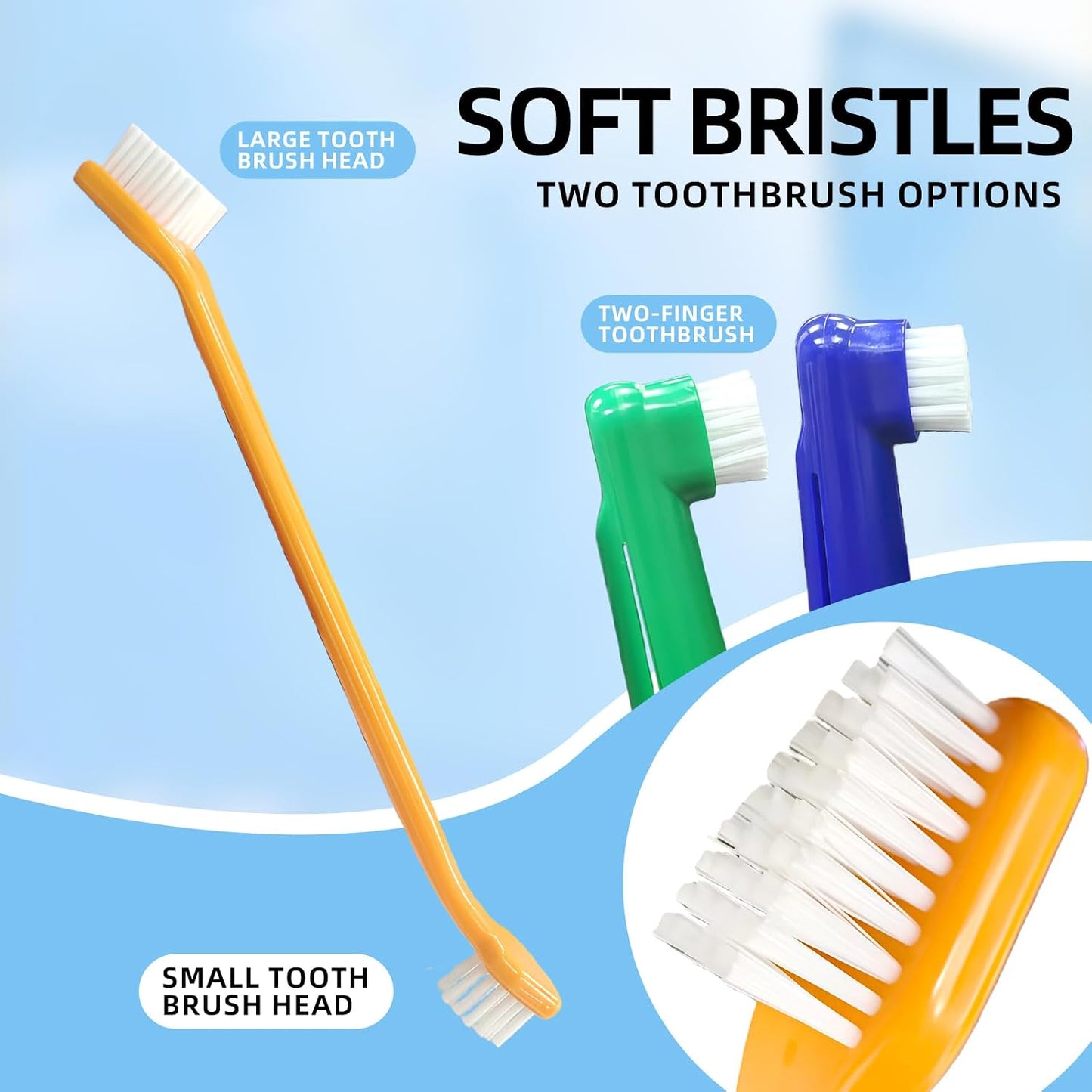 Saficco beef flavor pet toothpaste seventy grams tube with dual ended brush.