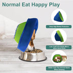 Adjustable lightweight mesh pet cone collar on a large dog