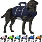 AOFITEE Dog Life Jacket, High Flotation Dog Life Vest for Swimming, Reflective Medium Dog Swimming Vest, Adjustable Dogs Swimsuit Lifesaver with Zipper and Rescue Handle for Small Medium Large Dogs - Image 12