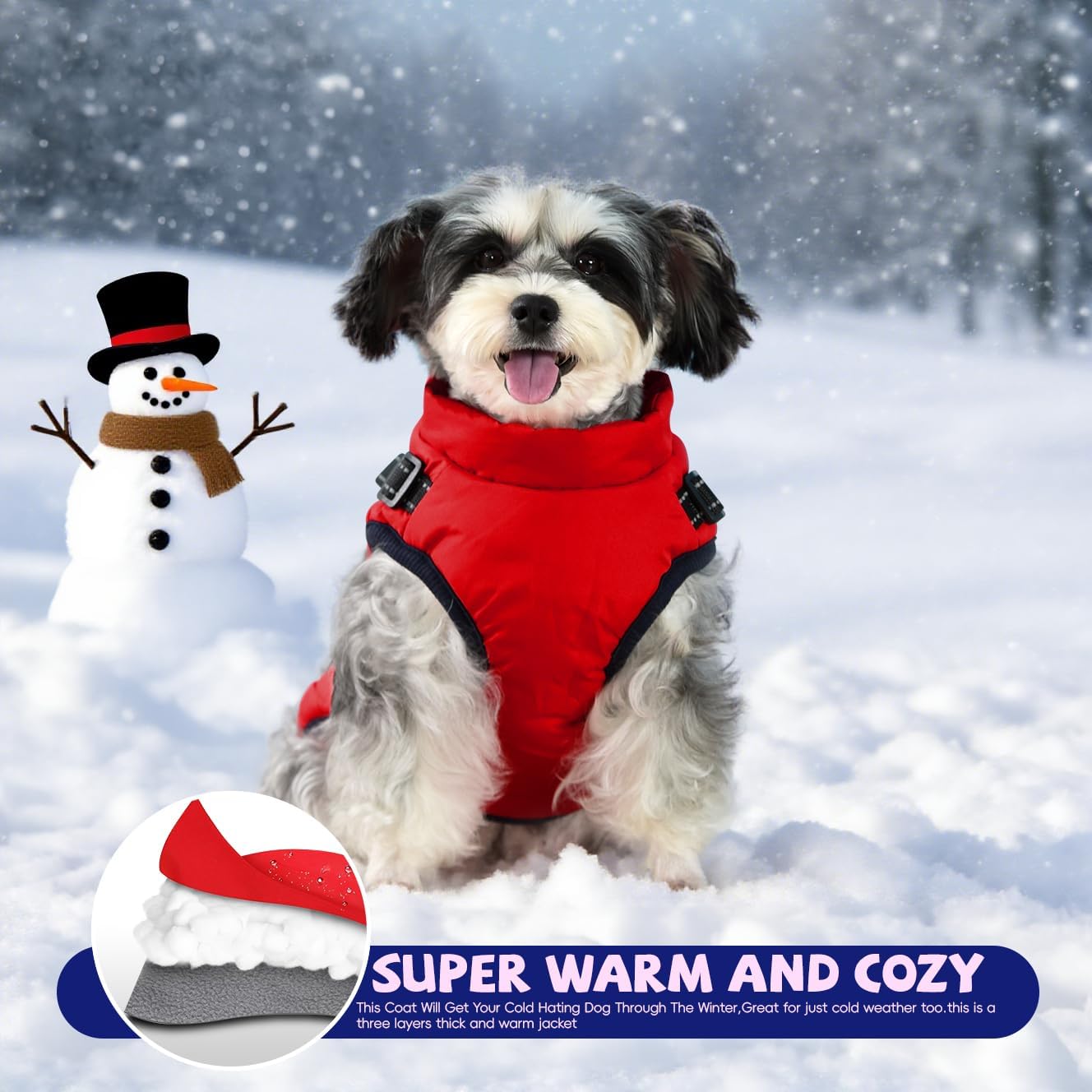 Reflective safety harness feature on pet jacket