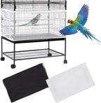 Daoeny 2Pcs Universal Bird Cage Cover, Adjustable Seed Feather Catcher, Soft Airy Nylon Mesh Parrot Net, Birdcage Cover Skirt Sheer Guard for Round Square Cages (Green+ Blue) - Image 11
