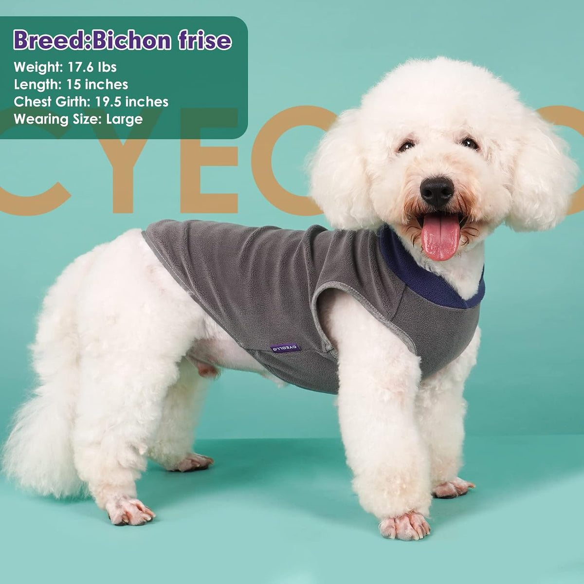 Soft lightweight pet sweatshirt fabric close up detail for small dogs