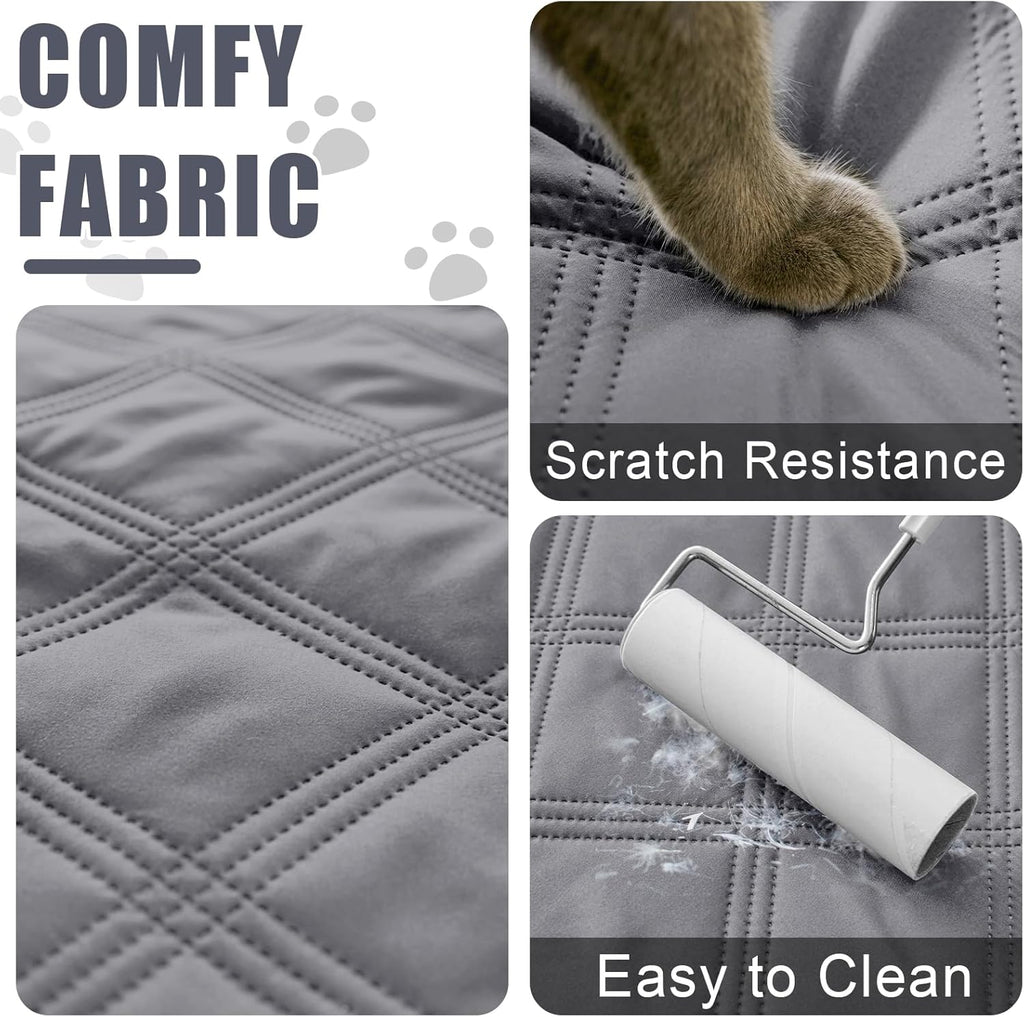 Soft premium polyester pet mat layered over a master bedroom mattress