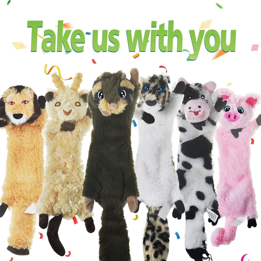SHARLOVY machine washable plush pet toys pack close up of the squirrel toy fabric texture