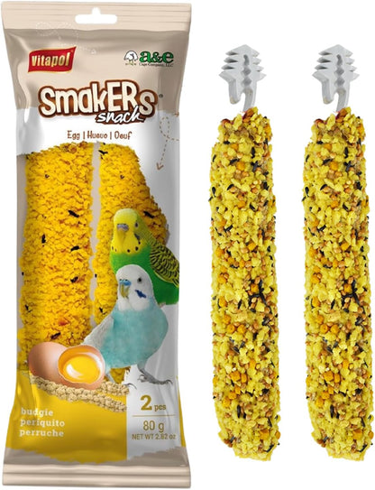 A&E Cage Company - Smakers Treat Stick for Parakeets, 3-in-1 Mix Pack (Egg, Honey, Fruit), 3 Pack, Nutritious & Long-Lasting Bird Treat - Image 10