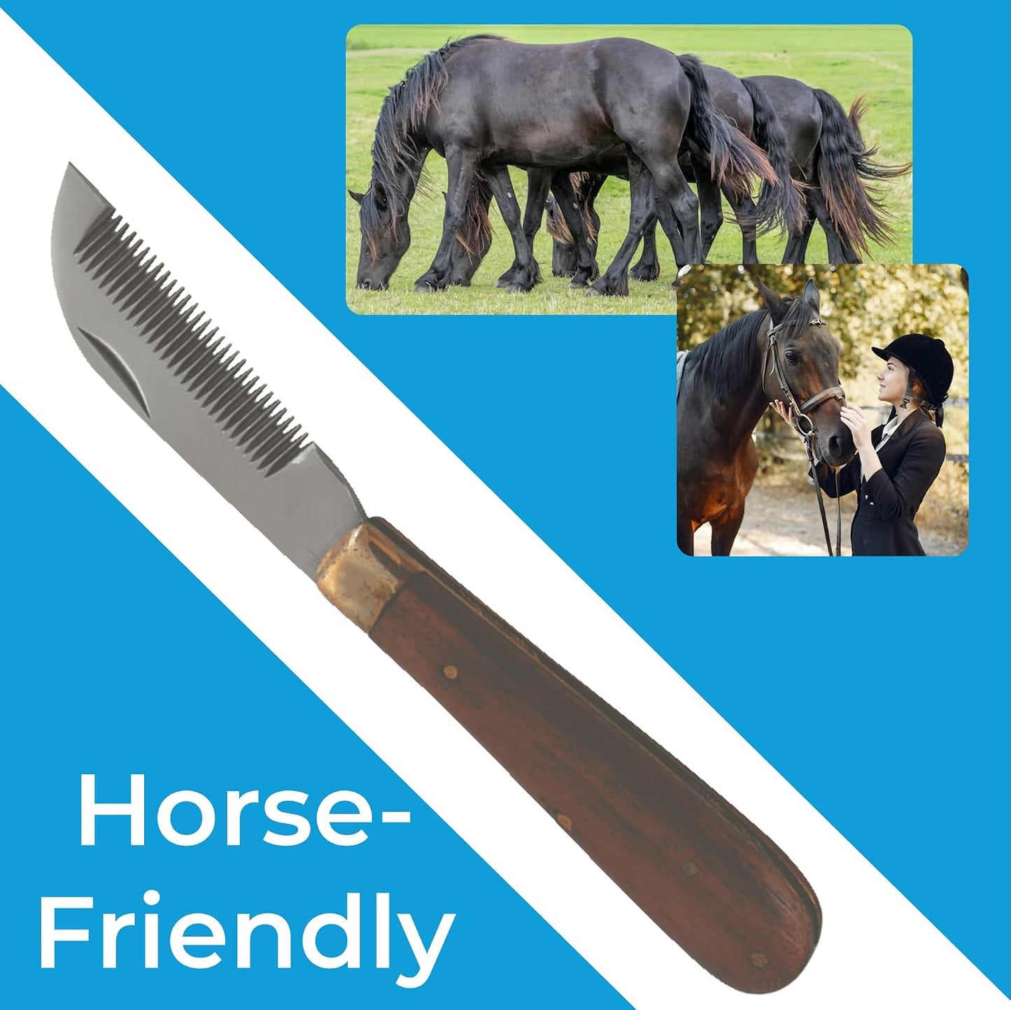DrTail mane thinning knife in closed position