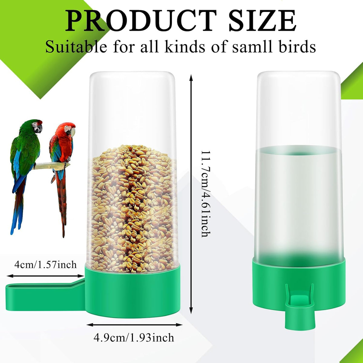 Lamoutor bird water dispenser attached to cage wire