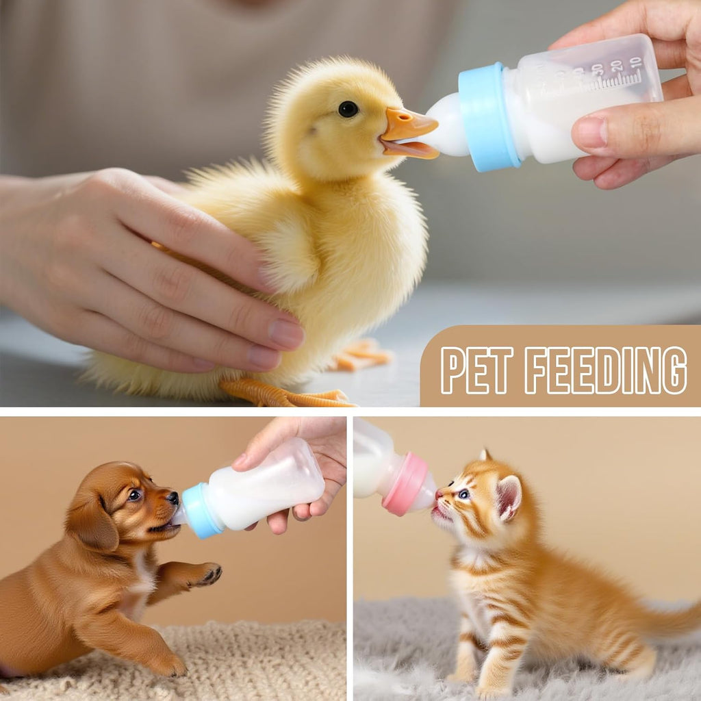 BPA free pet nursing bottle with clear measurement markings for accurate feeding
