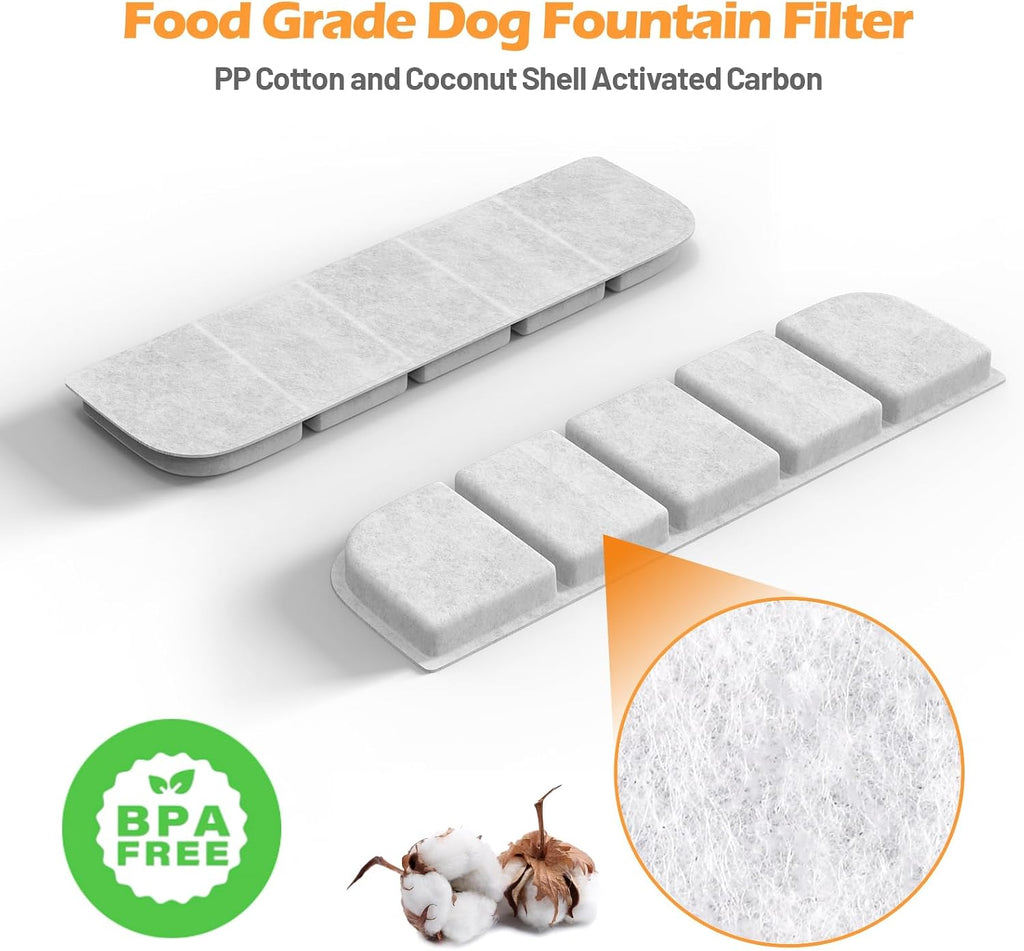 8 pack Sibays pet fountain replacement filters individual packaging