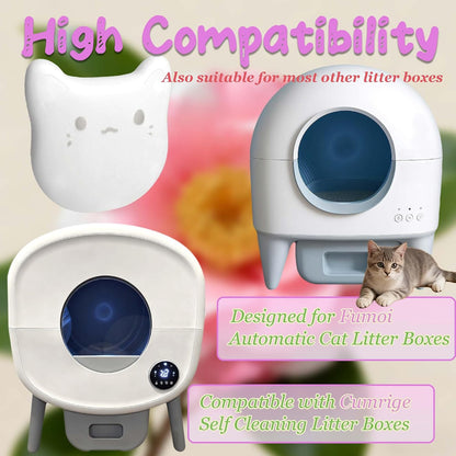 Purifylogix universal pet odor remover pod being placed in an automatic litter box compartment