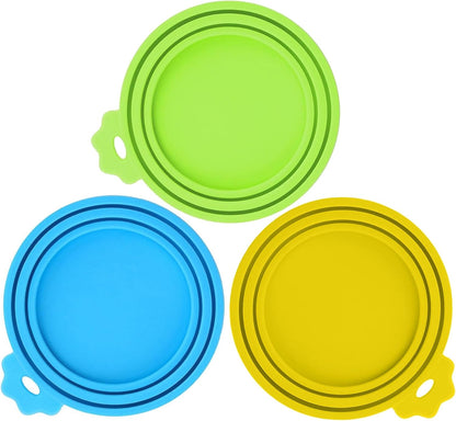 2 Pack Pet Food Can Covers, Silicone Universal Can Lids for Dog & Cat Food, BPA Free, One Fit Most Standard Size Food Cans Green/Blue - Image 8