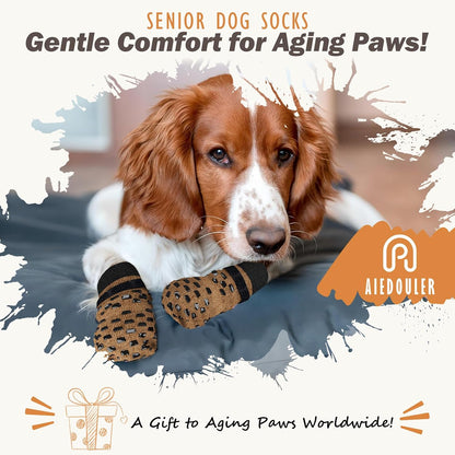 Aiedouler dog socks showing breathable cotton fabric texture