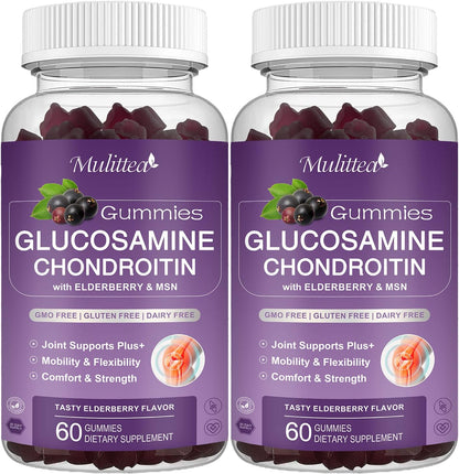 Mulittea Glucosamine Chondroitin Gummies front view packaging