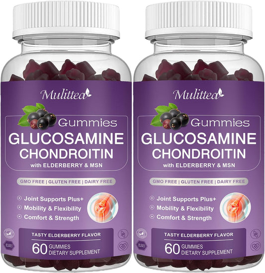 Mulittea Glucosamine Chondroitin Gummies front view packaging