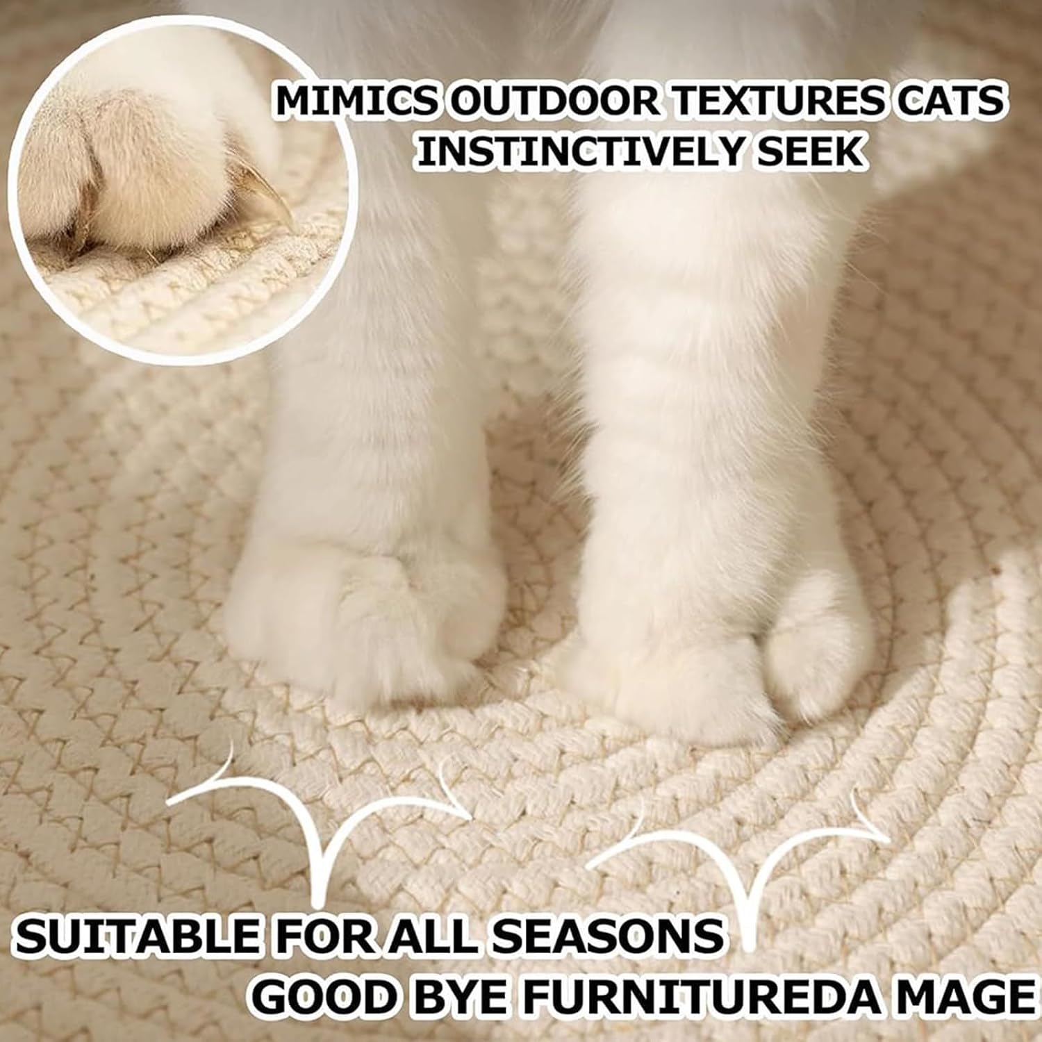 FHKPET large cat bed used as a scratching surface