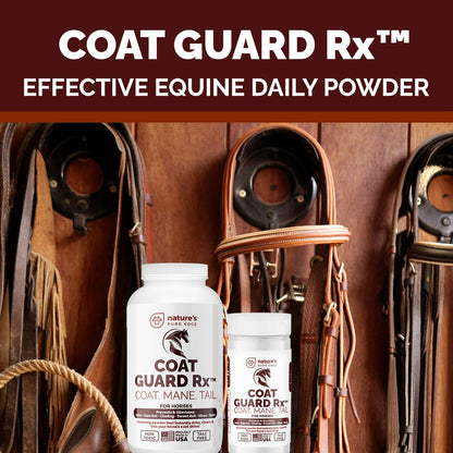 Large 2 Pounds container of Coat Guard Rx horse treatment