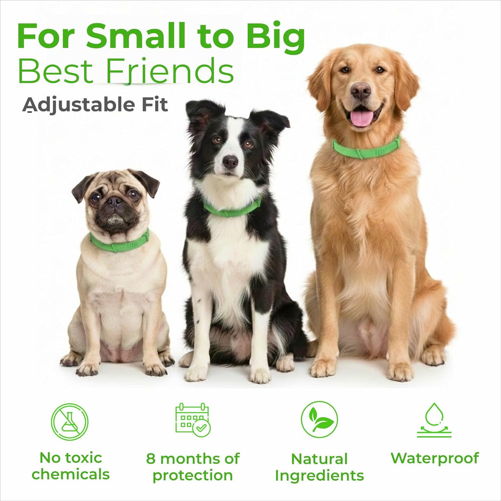Adjustable FurLife tick prevention collar for all dog breeds