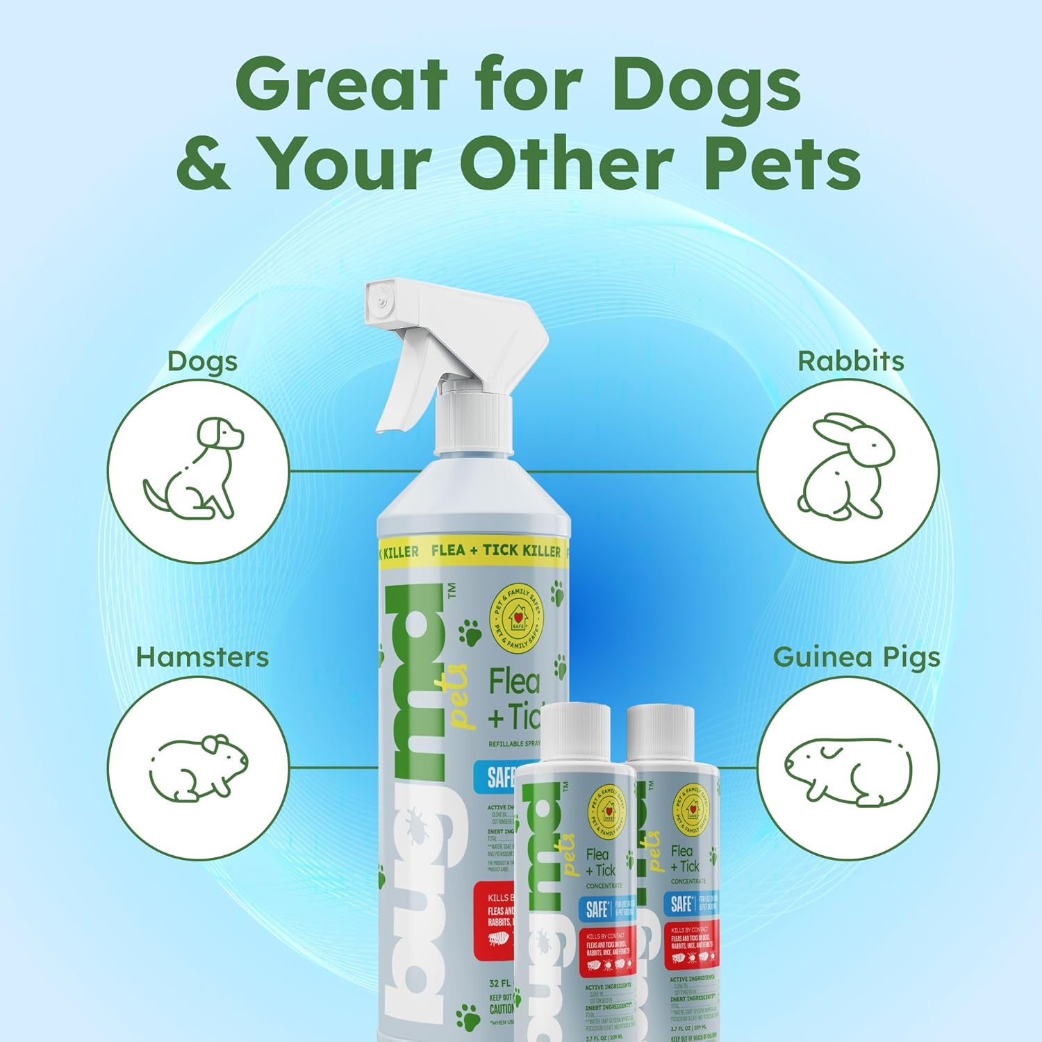 BugMD flea and tick control for dog grooming
