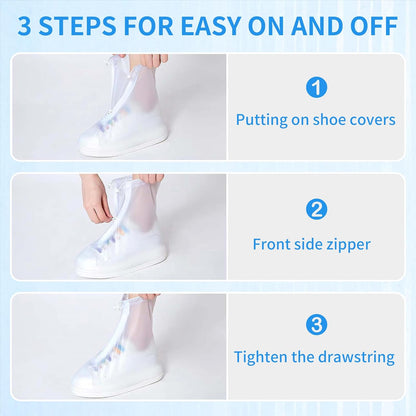 Side angle view of the premium PVC waterproof shoe overshoes.