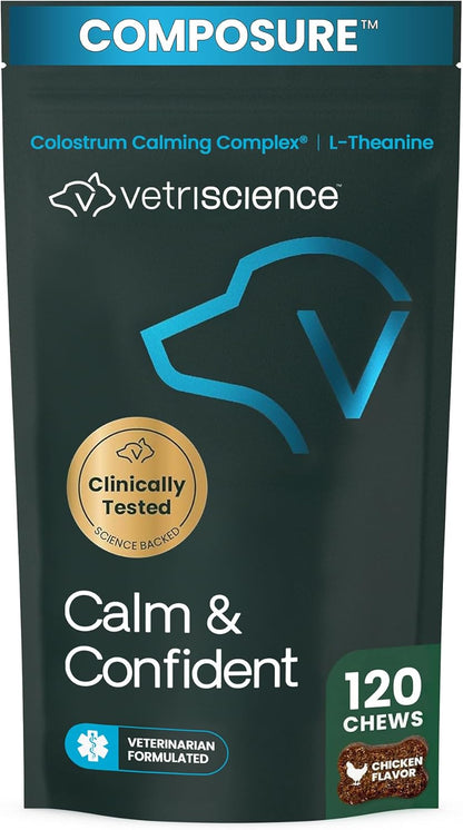 VetriScience Calm & Confident Chews, Composure Clinically Tested Calming and Anxiety Supplement for Small Dogs Under 30 lbs, Reduce Stress, Ideal for Thunderstorms and Fireworks, Chicken, 30 Count - Image 12