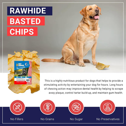 Authentic USA imported premium rawhide dog chews for plaque removal