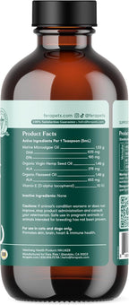 Fera Pets Algae Oil - Cats & Dogs Omega 3 Oil - Vegan - Immune, Heart, Brain, Skin and Coat Support - Includes Vitamin E, Organic Hemp Seed & Flaxseed Oil - 100% Plant Based Omega-3s - 8 oz - Image 9