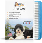 Pet comb for easy mat removal - silky smooth rotating teeth untangles without causing pain to pets. (7", Purple) - Image 11