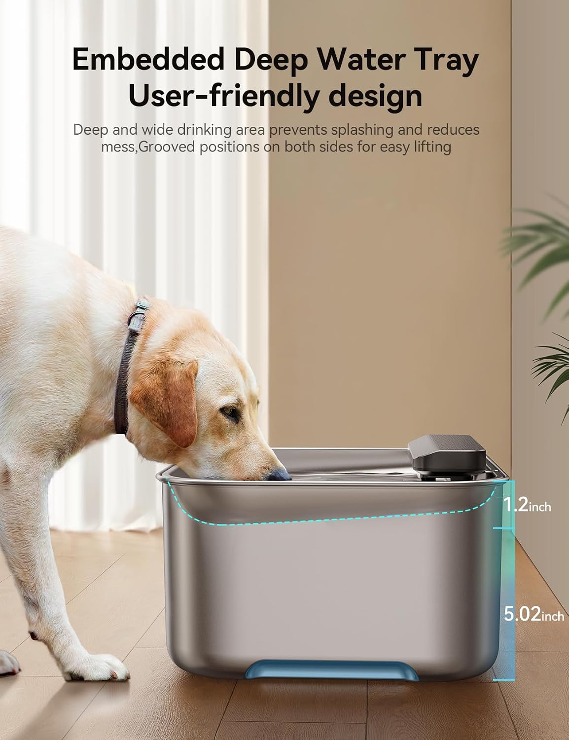 Feelneedy stainless steel water fountain 4 layer filter detail