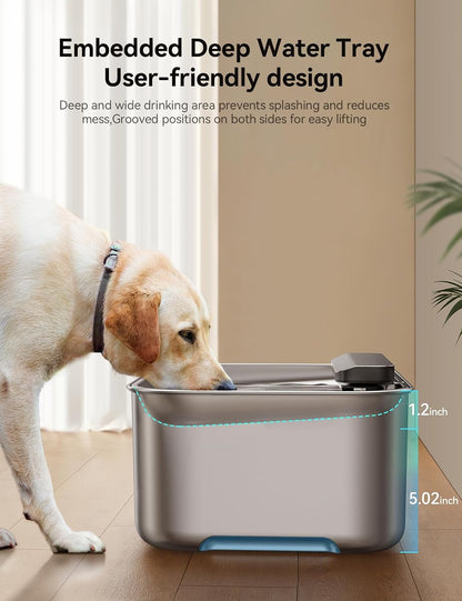 Feelneedy stainless steel water fountain 4 layer filter detail