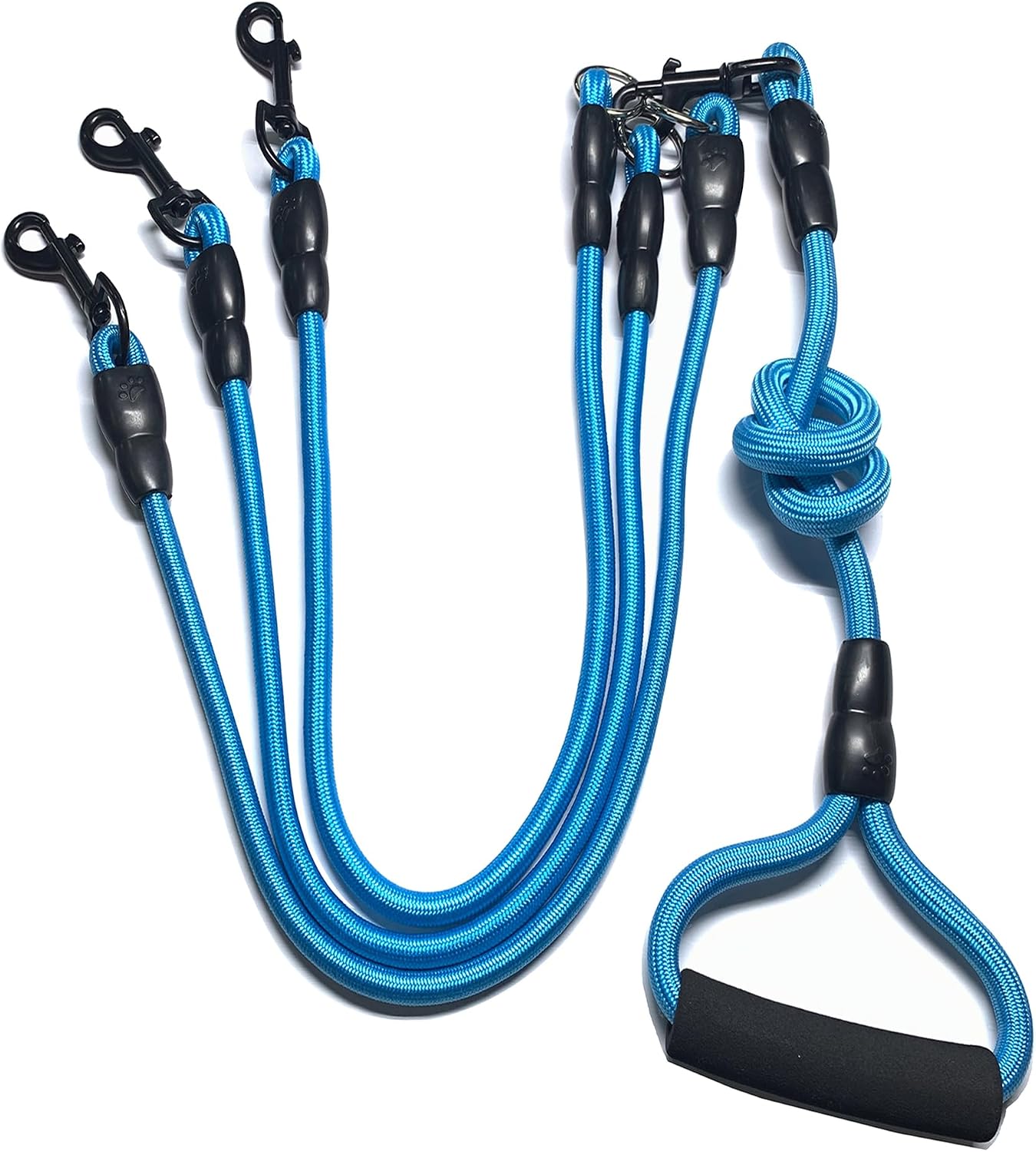3 Dog Leash - Padded Handle, 360 degrees Swivel Multiple Dog Leash No Tangle, Lead for Medium Large Dogs, Walking & Training Double Dogs (Purple Green) - Image 9