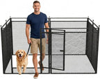 Dog Fence Outdoor for Yard, 40" Height 16 Panels Metal Dog Fence for Dogs, Portable & Foldable Dog Pen, Wireless Dog Playpen Alternative, Temporary Dog Fence for RV Camping, Indoor Outdoor Use - Image 11
