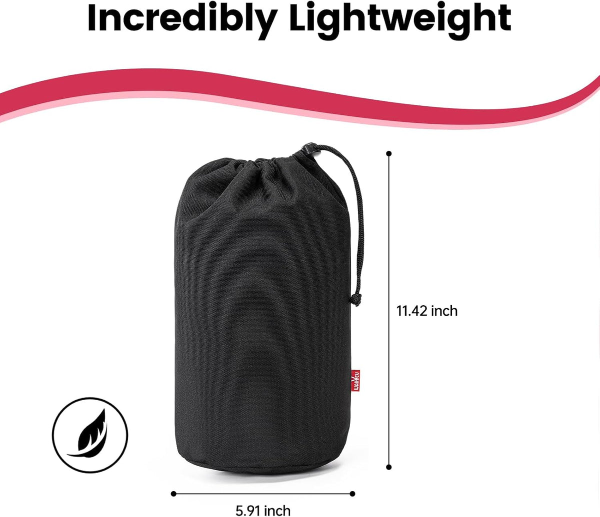 Packable dog rescue sling folded inside stuff sack