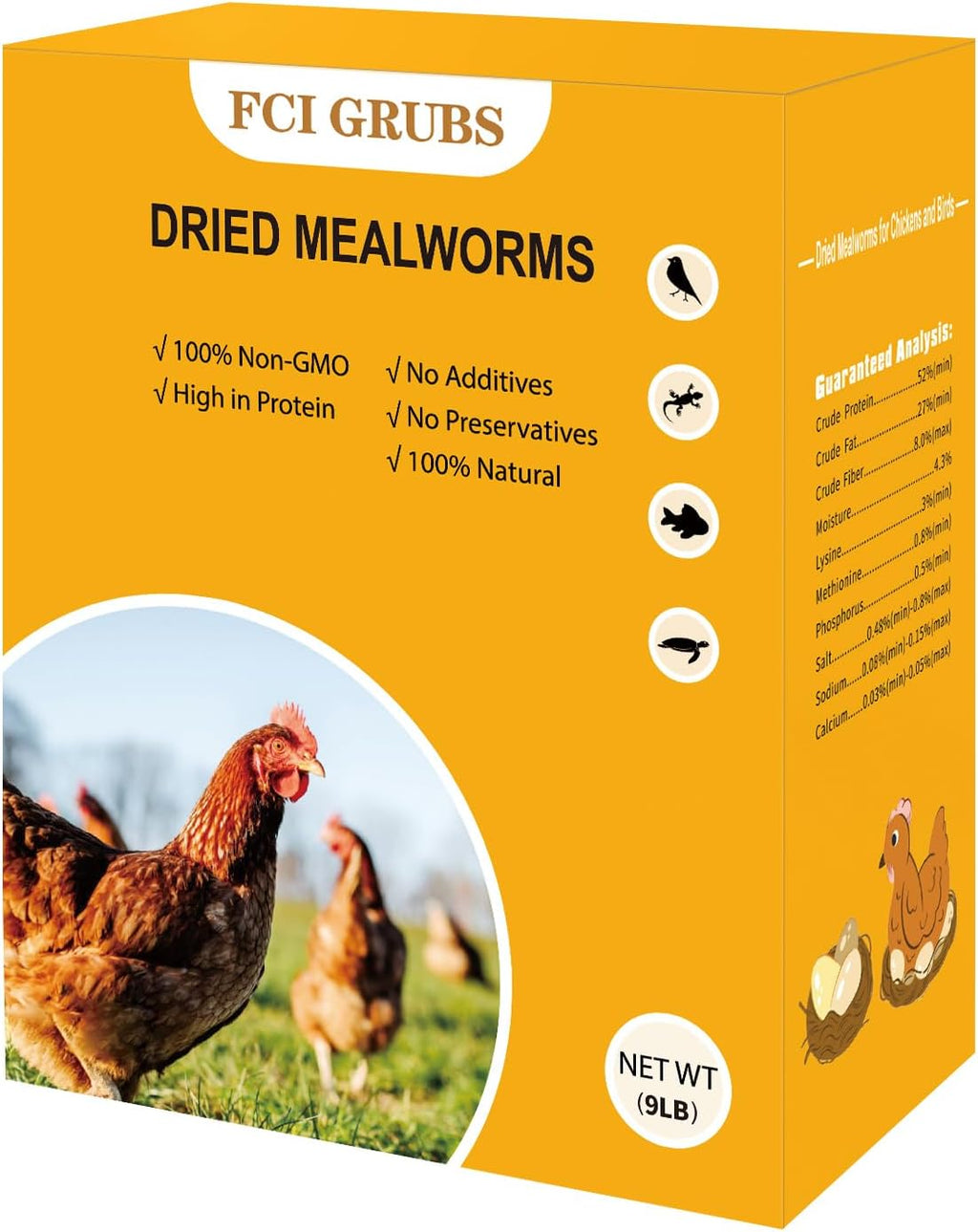 Reptiles and small pets enjoying premium non-GMO mealworm treats