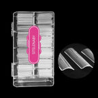 Sitelenaby XXL square nail tips front view showing clear finish