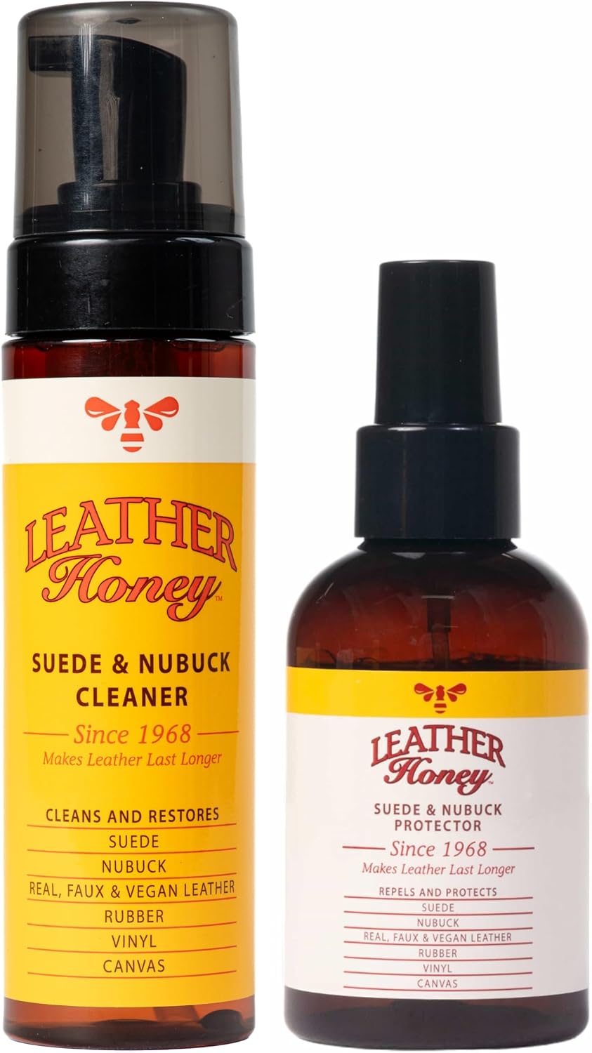 Leather Honey Conditioner Wipes and Cleaner Wipes combo pack front view premium leather care kit