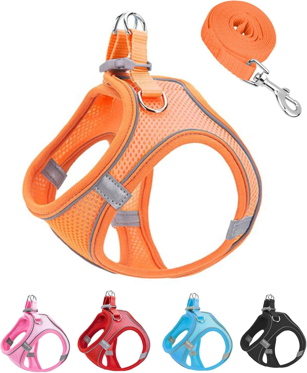USA imported secure pink mesh harness vest designed for tiny pets