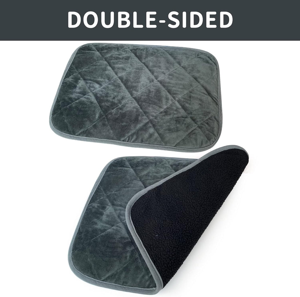 Close up of the super soft plush material on the cordless thermal pad.