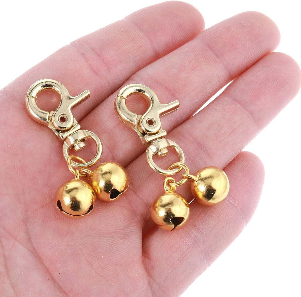 Xthrotsenk 2 piece gold bell pack showcasing dimensions and high quality polished finish.
