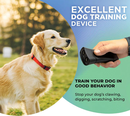 Green Turks anti-bark device showing intensity level settings
