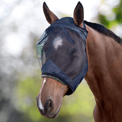 Harrison Howard CareMaster Horse Fly Mask black front view