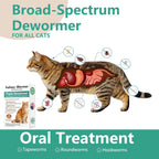 Vetraw feline deworming tablets with active ingredients praziquantel and pyrantel pamoate