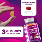 Vitamatic vegan fiber gummies close up of texture