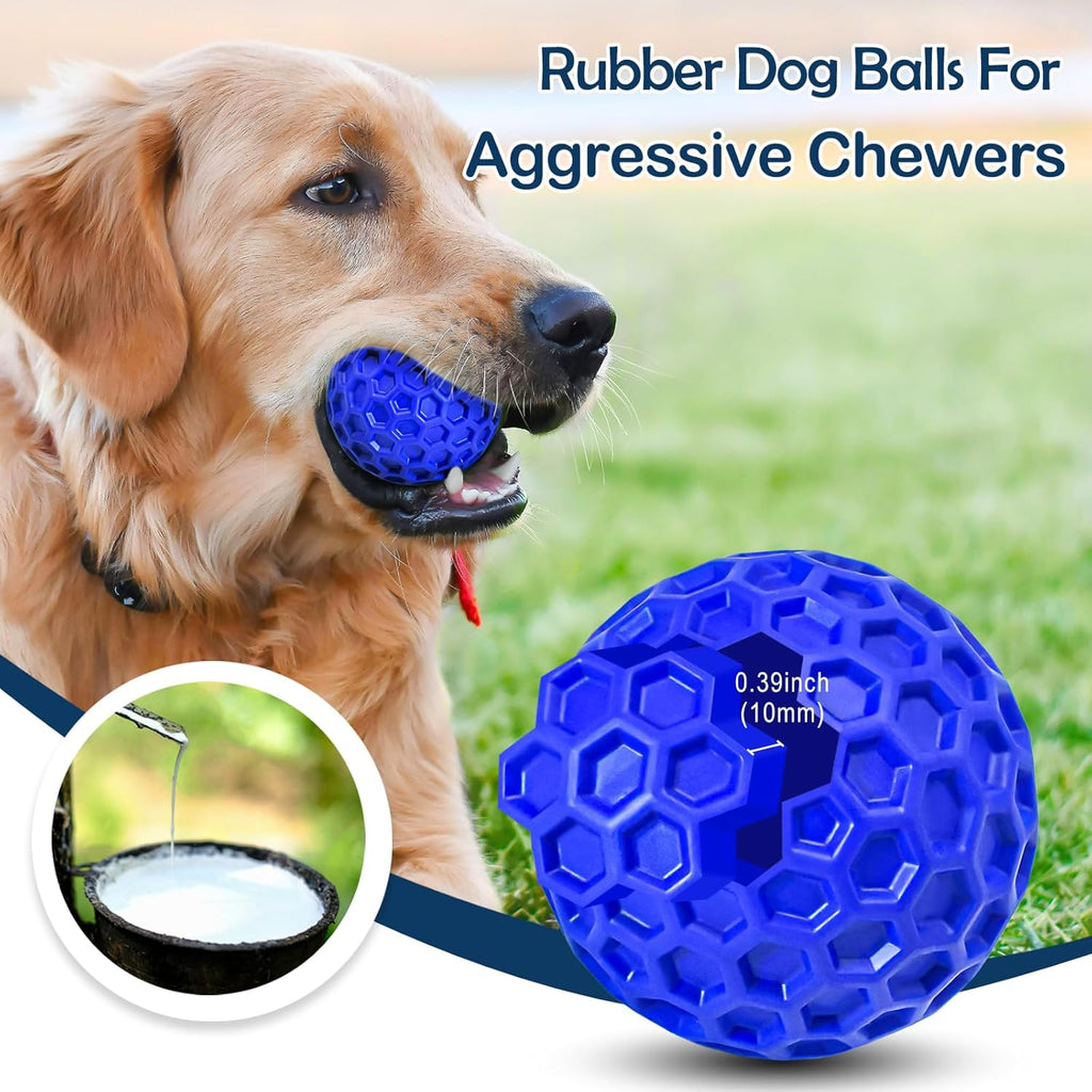 Durable squeaky dog ball for large breeds outdoor play