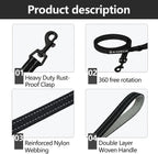 HIHANHAN traditional puppy lead close up showing the interwoven reflective stitching for high visibility night safety.