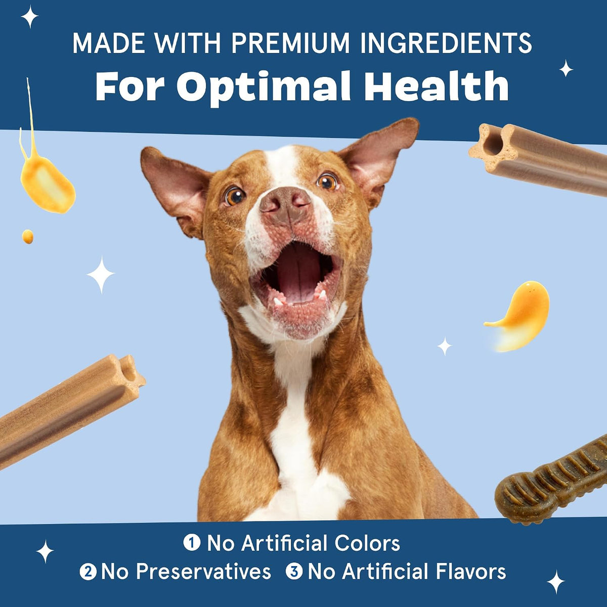 Side by side comparison of Barkbox dental chews for small breeds