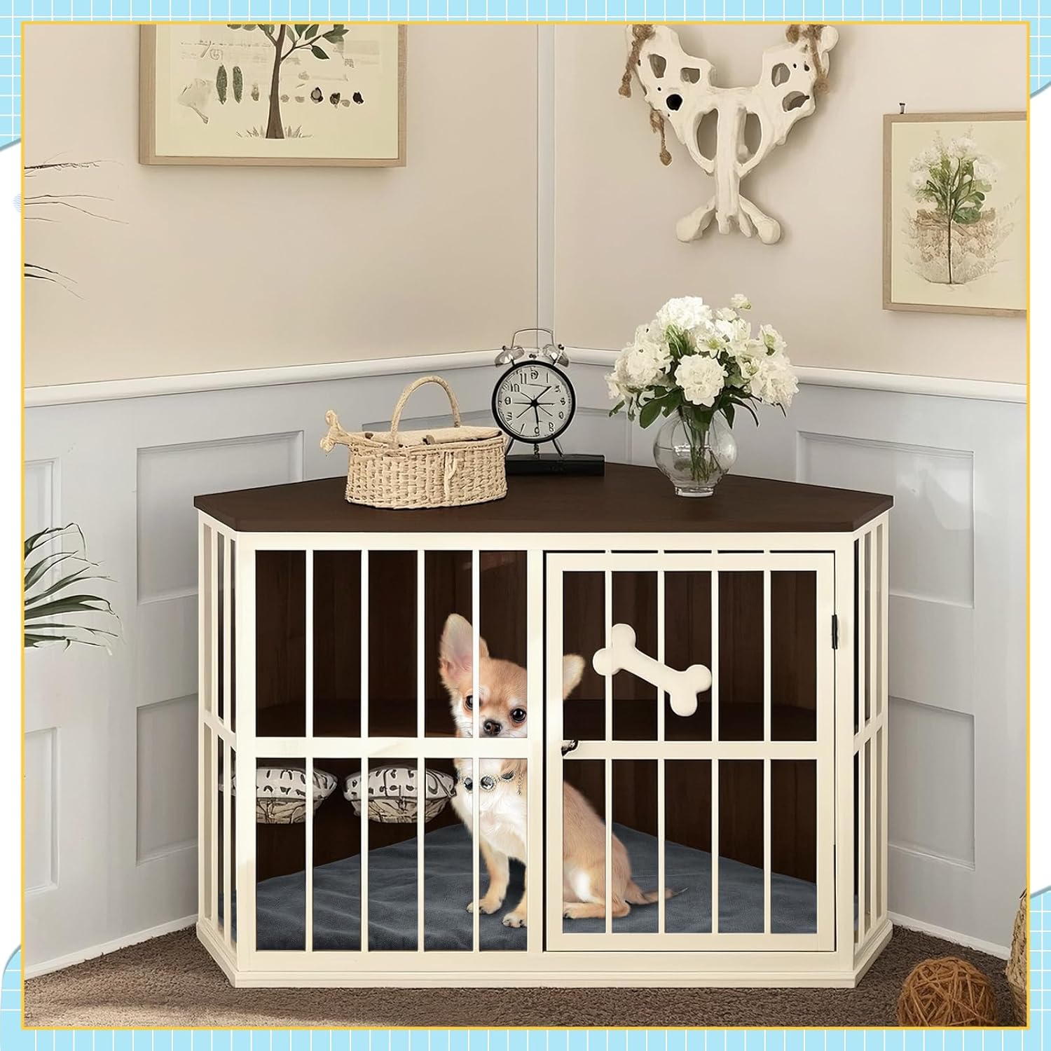 CroBlissful crate corner mat showing anti-slip bottom